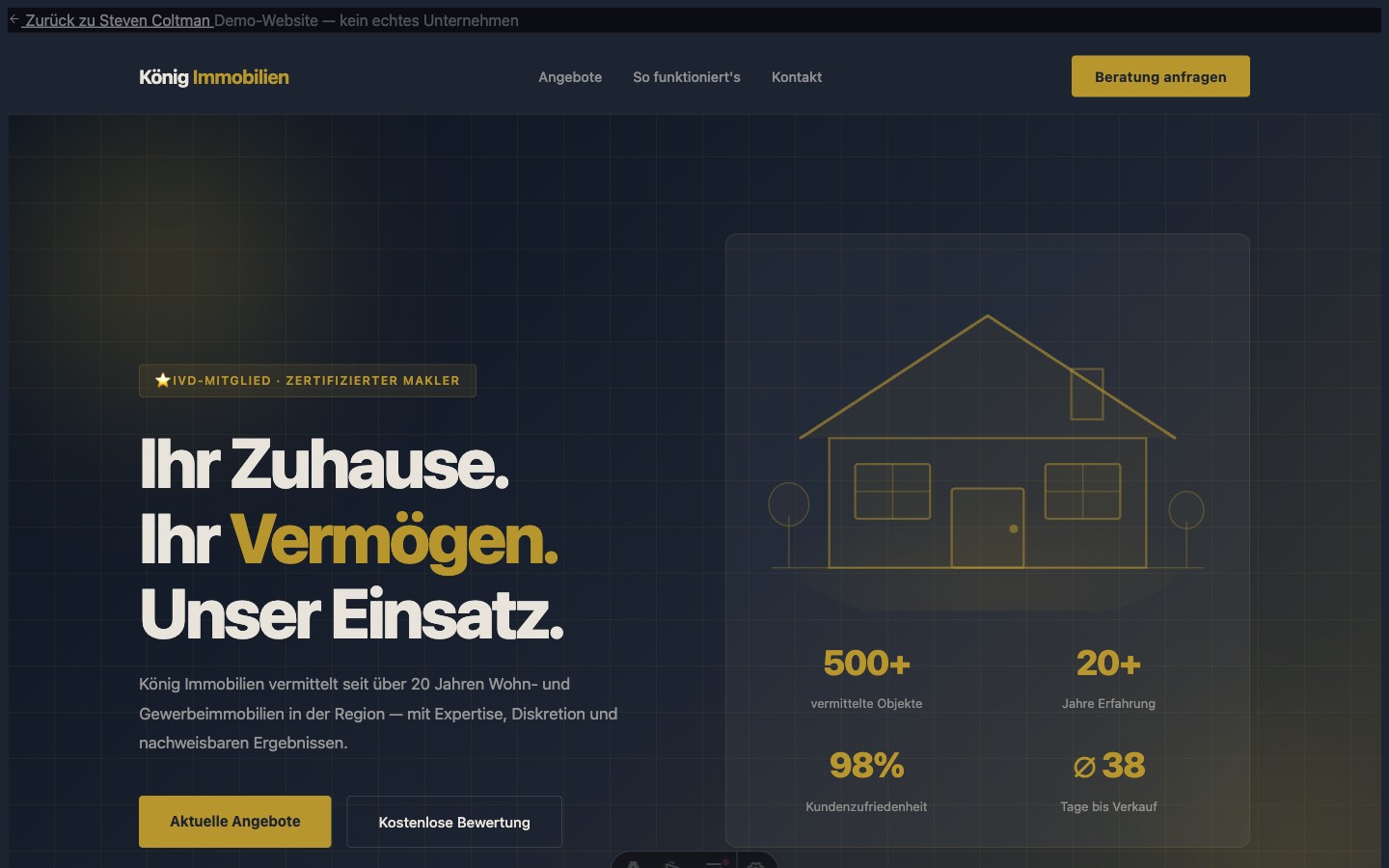 Screenshot König Immobilien GmbH
